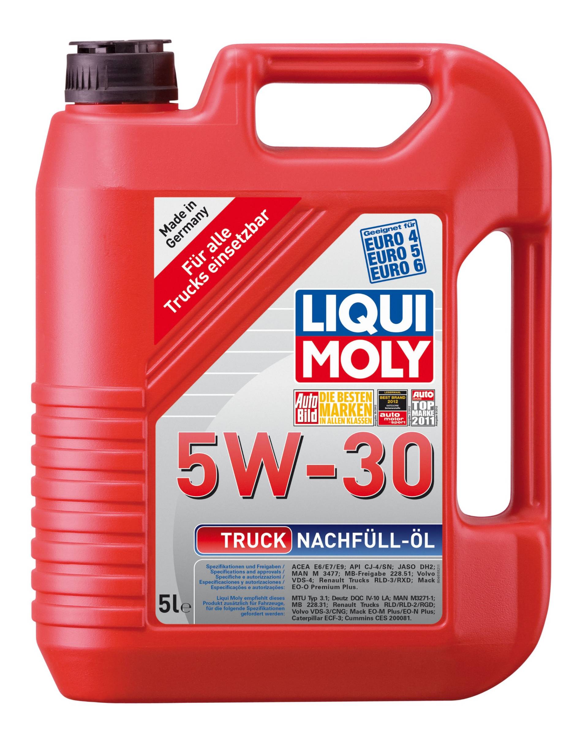 LIQUI MOLY Truck Nachfüll-Öl 5W-30 | 5 L | Synthesetechnologie Motoröl | Art.-Nr.: 4615, farblos LIQUI MOLY Truck Nachfüll-Öl 5W-30 | 5 L | Synthesetechnologie Motoröl | Art.-Nr.: 4615, farblos von Liqui Moly