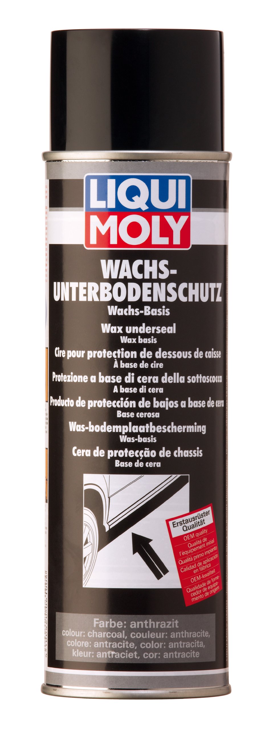 LIQUI MOLY Wachsunterbodenschutz anthrazit/schwarz | 500 ml | Karosserieschutz | Unterbodenschutz | Art.-Nr.: 6100 von Liqui Moly