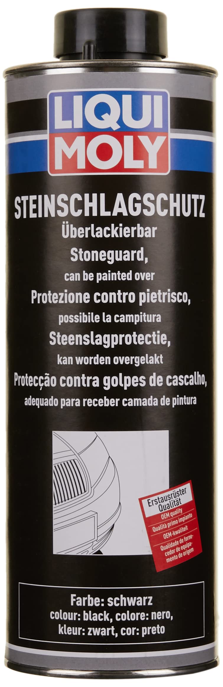 LIQUI MOLY Steinschlagschutz schwarz | 1 L | Karosserieschutz | Unterbodenschutz | Steinschlagschutz | Art.-Nr.: 6110 von Liqui Moly