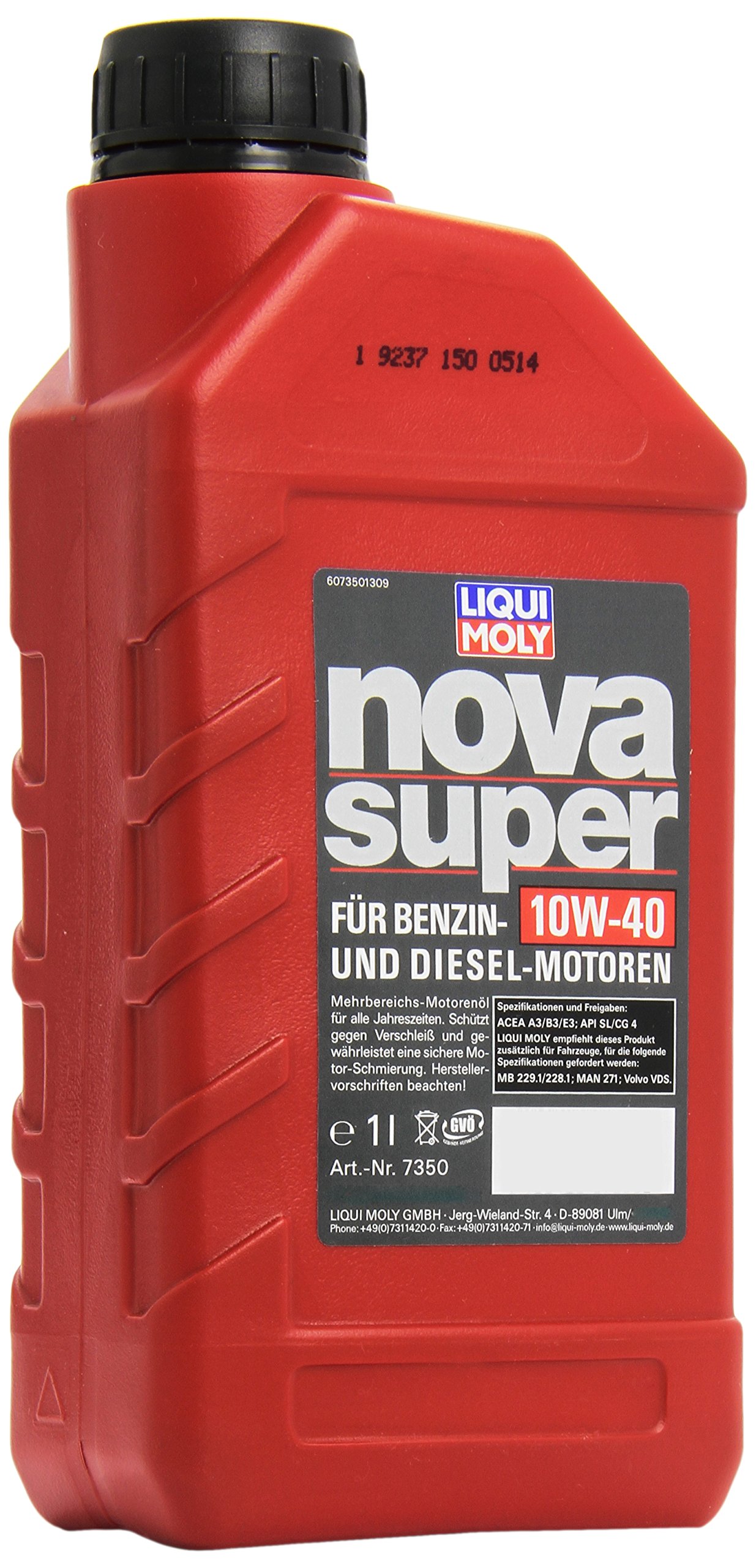 LIQUI MOLY Nova Super 10W-40 | 1 L | mineralisches Motoröl | Art.-Nr.: 7350, farblos LIQUI MOLY Nova Super 10W-40 | 1 L | mineralisches Motoröl | Art.-Nr.: 7350, farblos von Liqui Moly