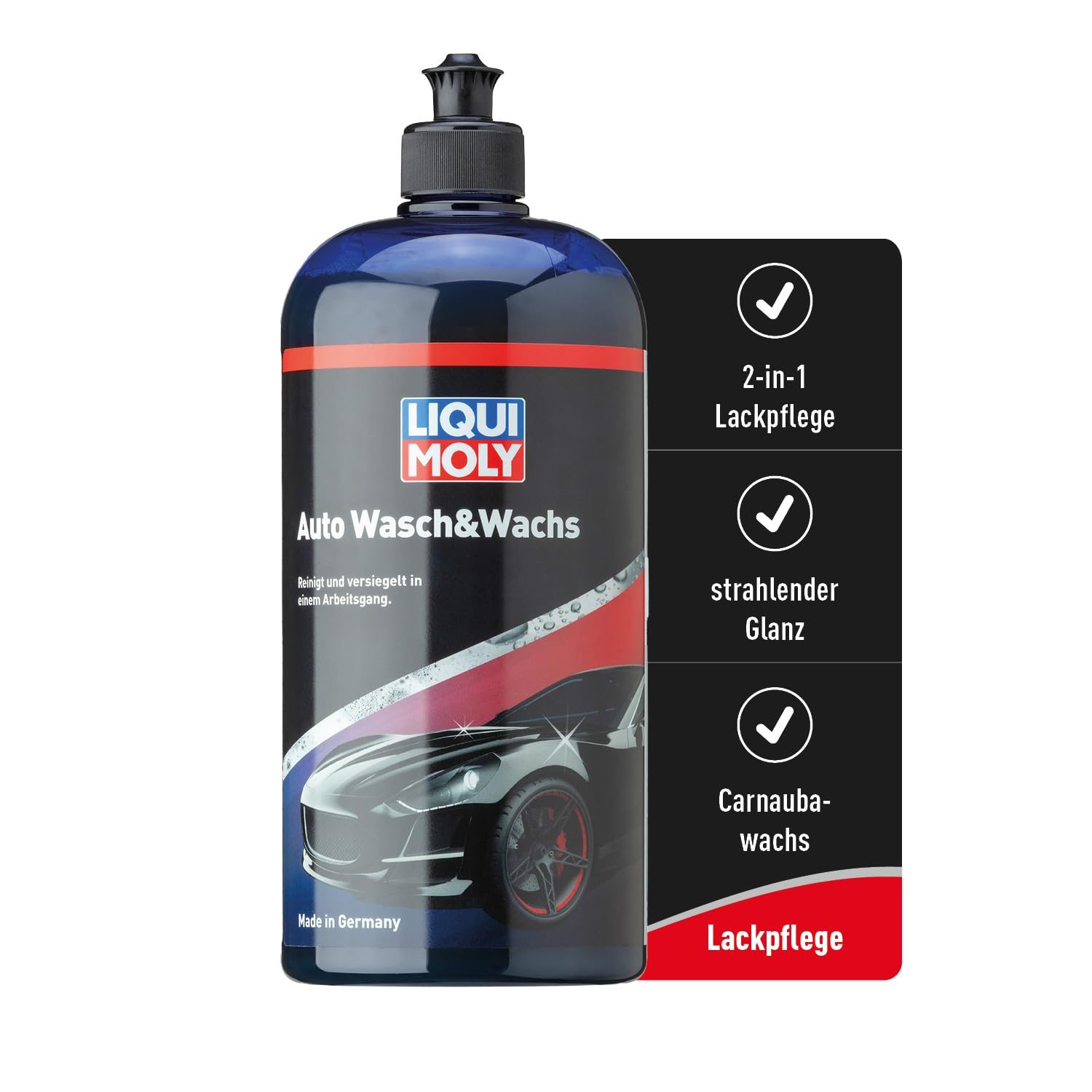 LIQUI MOLY Auto Wasch&Wachs Auto Shampoo, Art.-Nr. 1542 I 1 L Autoshampoo mit Wachs zur schonenden Reinigung & Versiegelung I 2-in-1 Wash and Wax mit Carnaubawachs I Für Glanz & optimalen Schutz LIQUI MOLY Auto Wasch&Wachs Auto Shampoo, Art.-Nr. 1542 I 1 L Autoshampoo mit Wachs zur schonenden Reinigung & Versiegelung I 2-in-1 Wash and Wax mit Carnaubawachs I Für Glanz & optimalen Schutz von Liqui Moly