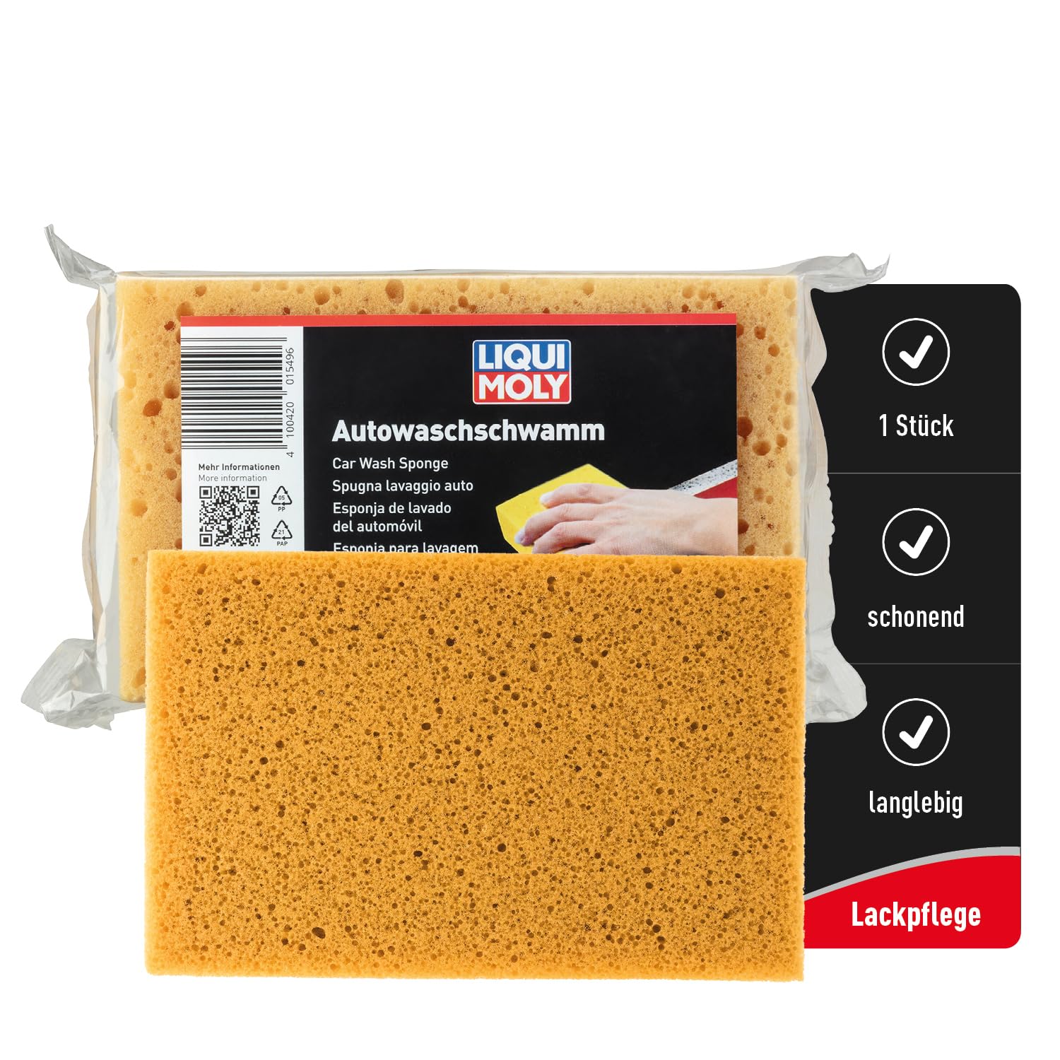 LIQUI MOLY Autowaschschwamm, Art.-Nr. 1549 I 1x extra saugfähiger Autoschwamm zur lackschonenden Autowäsche I Auto Schwamm zur Anwendung auf Glas, Lack & Kunststoff I Langlebig & robust I Lackpflege LIQUI MOLY Autowaschschwamm, Art.-Nr. 1549 I 1x extra saugfähiger Autoschwamm zur lackschonenden Autowäsche I Auto Schwamm zur Anwendung auf Glas, Lack & Kunststoff I Langlebig & robust I Lackpflege von Liqui Moly