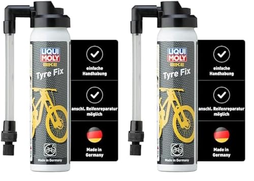 LIQUI MOLY Bike Tyre Fix | 75 ml | Fahrrad Reifenpanne | Art.-Nr.: 6056 (Packung mit 2) von Liqui Moly