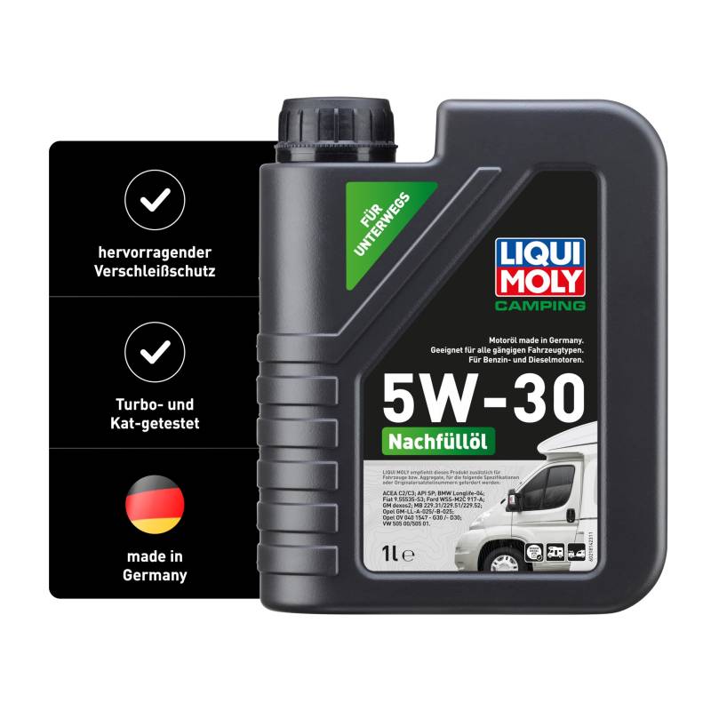 LIQUI MOLY Camping Nachfüllöl 5W-30 | 1 L | Motoröle | Art.-Nr.: 21814 von Liqui Moly