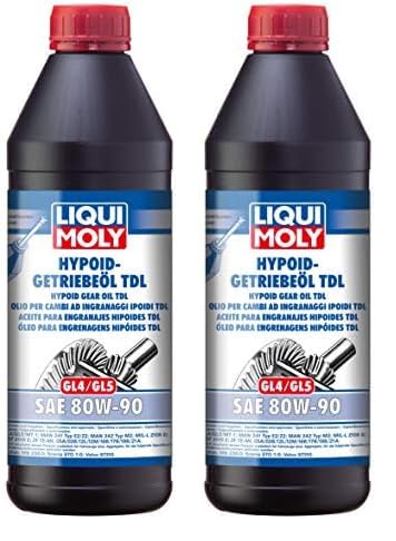 LIQUI MOLY Hypoid-Getriebeöl (GL4/5) TDL SAE 80W-90 | 1 L | Getriebeöl | Hydrauliköl | Art.-Nr.: 20645 (Packung mit 2) von Liqui Moly