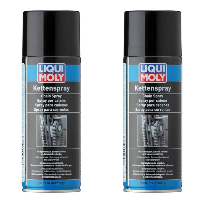 LIQUI MOLY Kettenspray | 400 ml | Haftschmierstoff ohne Kupfer | Art.-Nr.: 3579 (Packung mit 2) von Liqui Moly