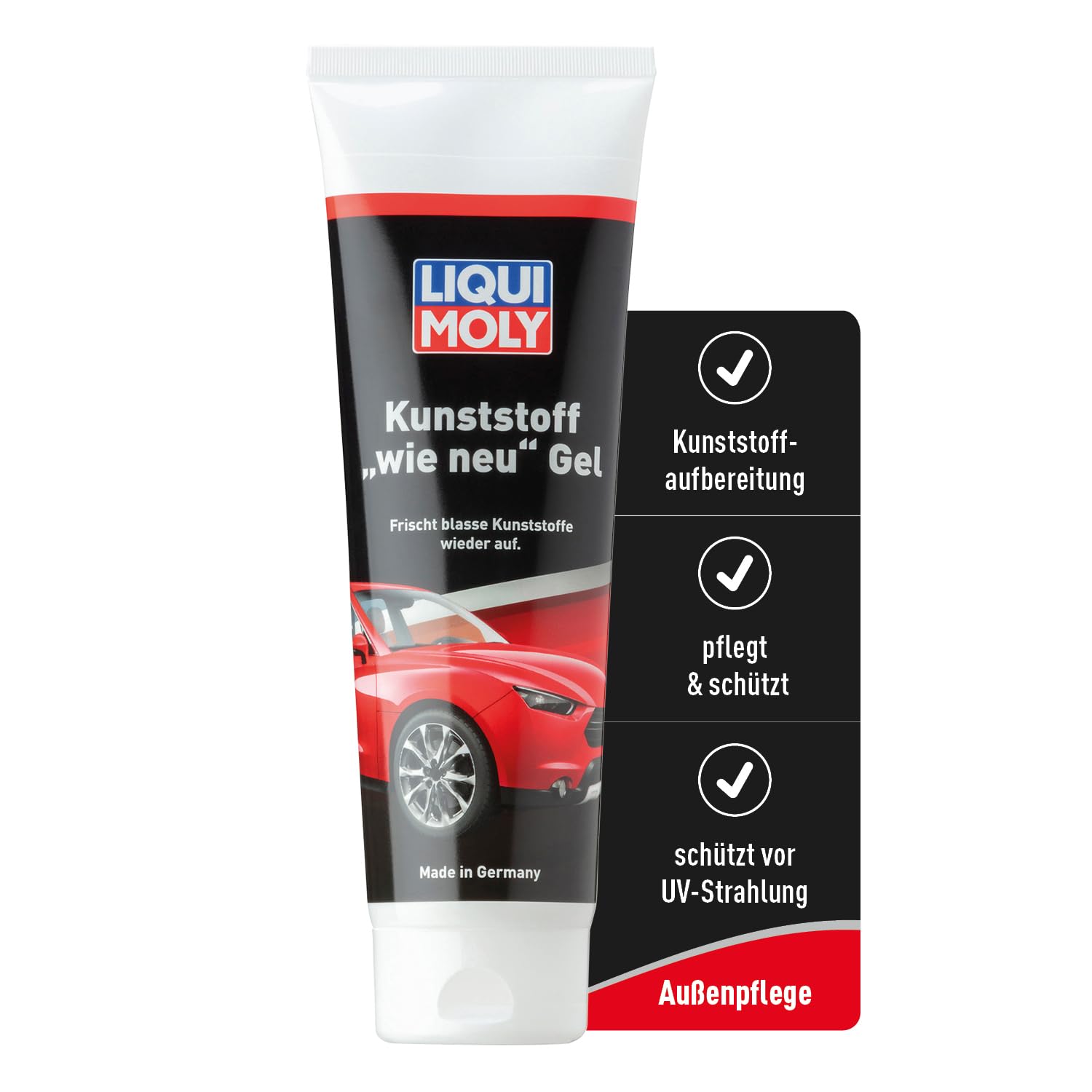 LIQUI MOLY Kunststoff "wie neu" Gel, Art.-Nr. 21899 I 250 ml Kunststoffpflege Auto für verblasste Kunststoffteile I Pflegt, verschönert & schützt I Kunststoff Auffrischer für Außen I UV-beständig LIQUI MOLY Kunststoff "wie neu" Gel, Art.-Nr. 21899 I 250 ml Kunststoffpflege Auto für verblasste Kunststoffteile I Pflegt, verschönert & schützt I Kunststoff Auffrischer für Außen I UV-beständig von Liqui Moly