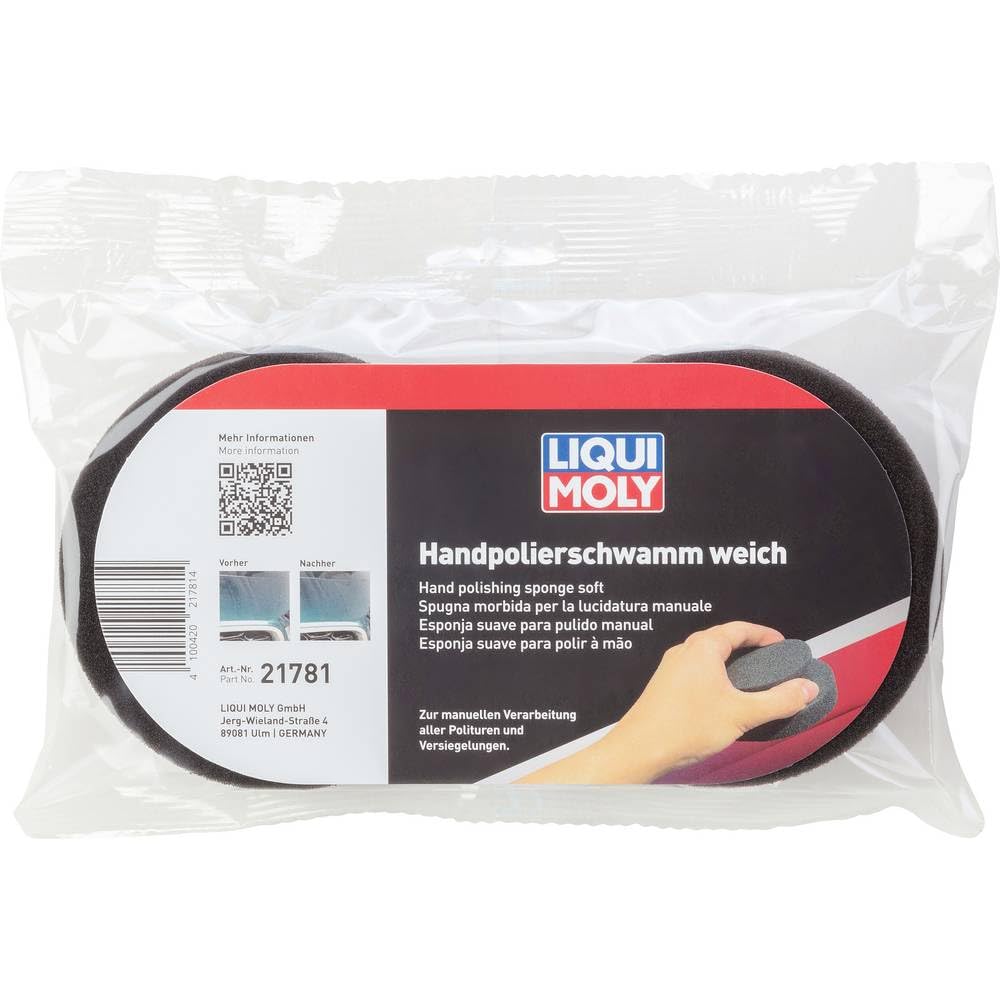 LIQUI MOLY Lackpflege Handpolierschwamm weich, Art.-Nr. 21781 I 2 Polierpads zur leichten manuellen Verarbeitung von Polituren & Versiegelungen I Polierschwamm aus feinporigem Schaumstoff I 10 cm ? LIQUI MOLY Lackpflege Handpolierschwamm weich, Art.-Nr. 21781 I 2 Polierpads zur leichten manuellen Verarbeitung von Polituren & Versiegelungen I Polierschwamm aus feinporigem Schaumstoff I 10 cm ? von Liqui Moly
