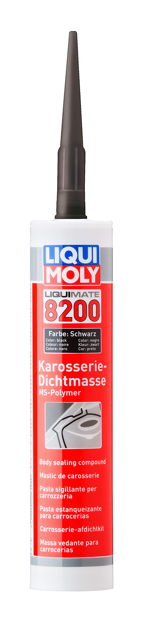 LIQUI MOLY Liquimate 8200 MS Polymer schwarz | 290 ml | Karosserieschutz | Dichtstoff | Unterbodenschutz | Art.-Nr.: 6148 von Liqui Moly