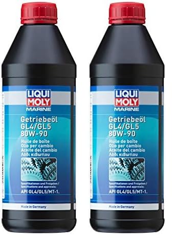 LIQUI MOLY Marine Getriebeöl GL4/GL5 80W-90 | 1 L | Boot Getriebeöl | Art.-Nr.: 25068, farblos (Packung mit 2) von Liqui Moly