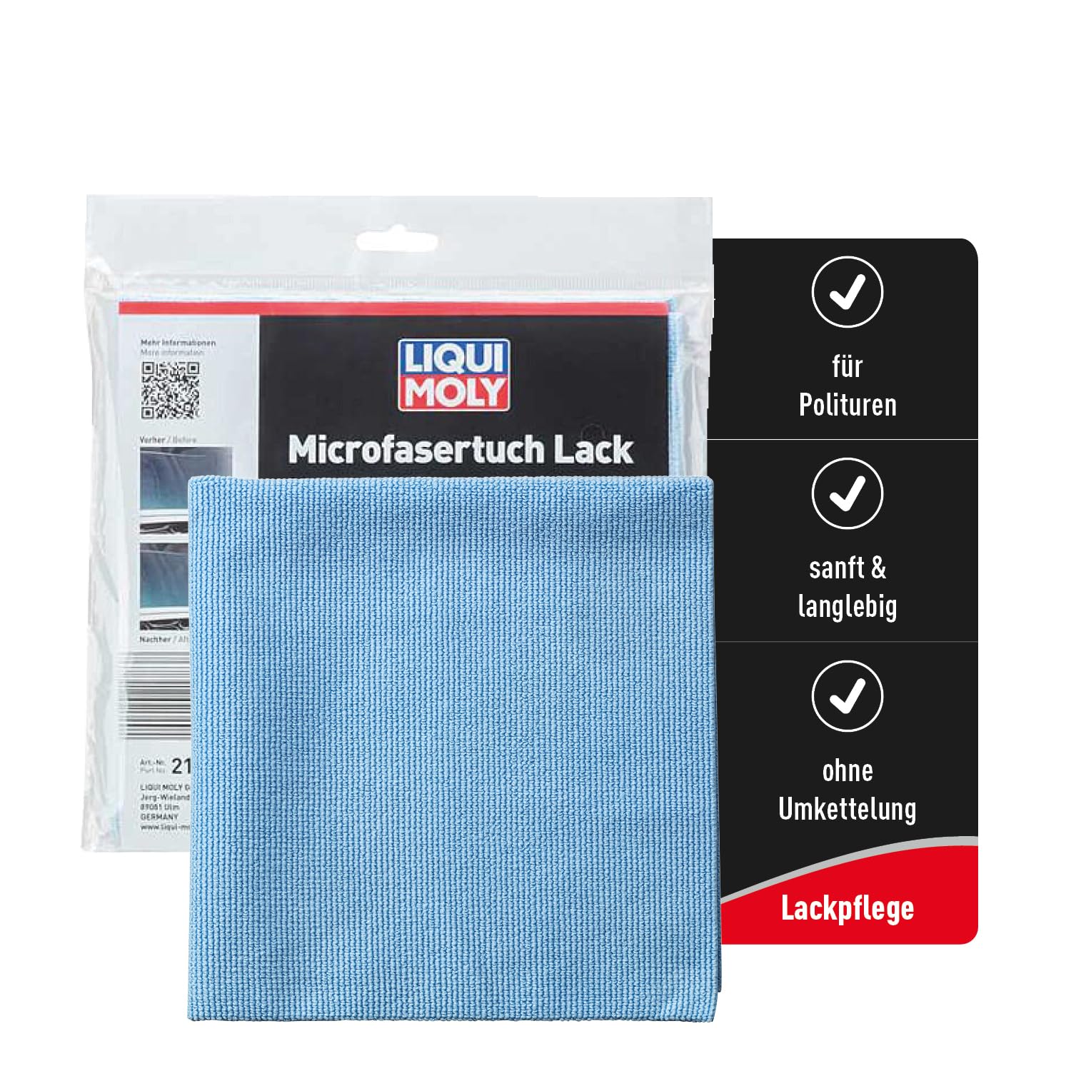 LIQUI MOLY Microfasertuch Lack, 40 x 40 cm I Art.-Nr. 21783 I 1x Microfasertuch Autopflege zum Auspolieren & Entfernen von Polierarbeiten - ohne Kratzer I Waschbares, silikonfreies Auto Mikrofasertuch LIQUI MOLY Microfasertuch Lack, 40 x 40 cm I Art.-Nr. 21783 I 1x Microfasertuch Autopflege zum Auspolieren & Entfernen von Polierarbeiten - ohne Kratzer I Waschbares, silikonfreies Auto Mikrofasertuch von Liqui Moly