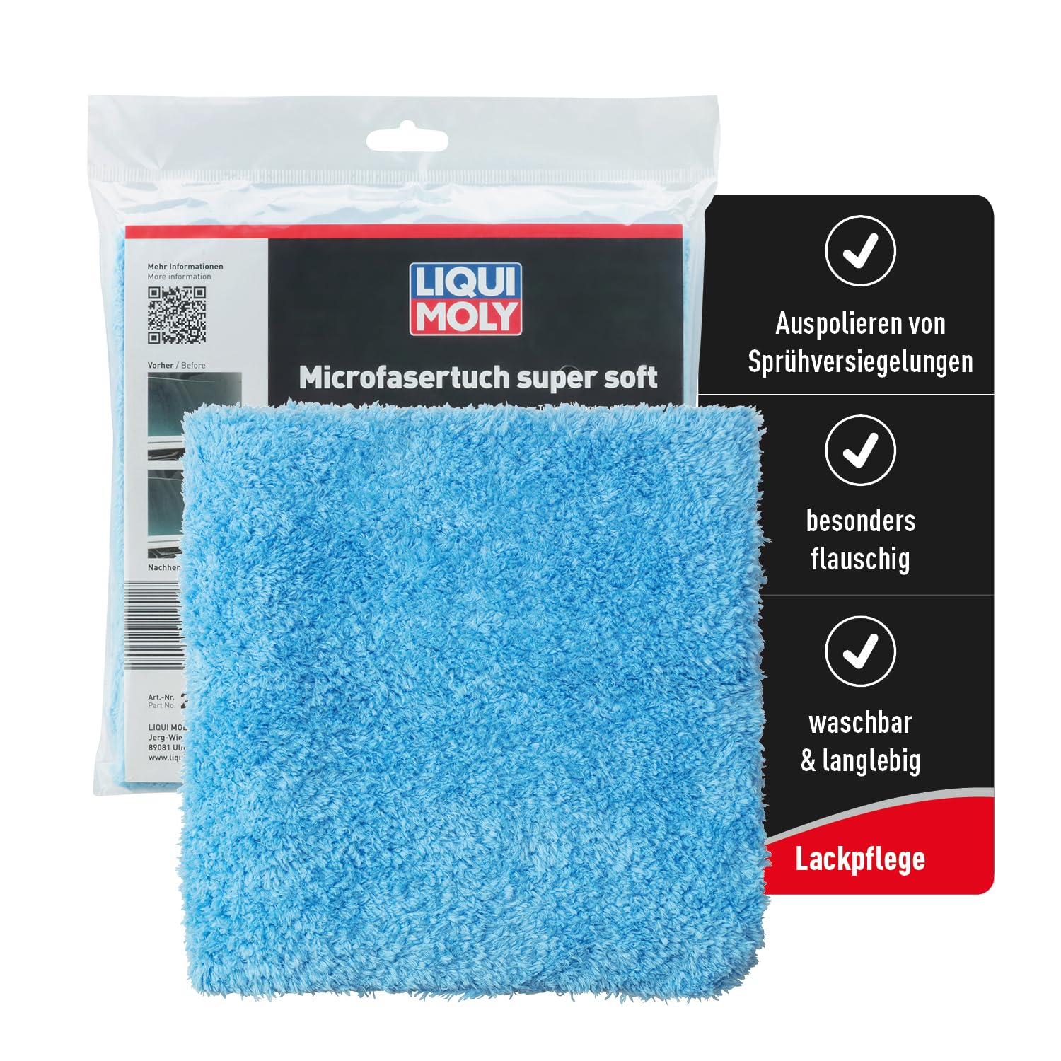 LIQUI MOLY Microfasertuch super soft, Art.-Nr. 21892 I 40x40 cm Poliertuch Auto zur Kfz-Trocknung & Entfernung von Pflegemitteln I Tiefenglanz ohne Streifen & Kratzer I Waschbar & besonders flauschig LIQUI MOLY Microfasertuch super soft, Art.-Nr. 21892 I 40x40 cm Poliertuch Auto zur Kfz-Trocknung & Entfernung von Pflegemitteln I Tiefenglanz ohne Streifen & Kratzer I Waschbar & besonders flauschig von Liqui Moly
