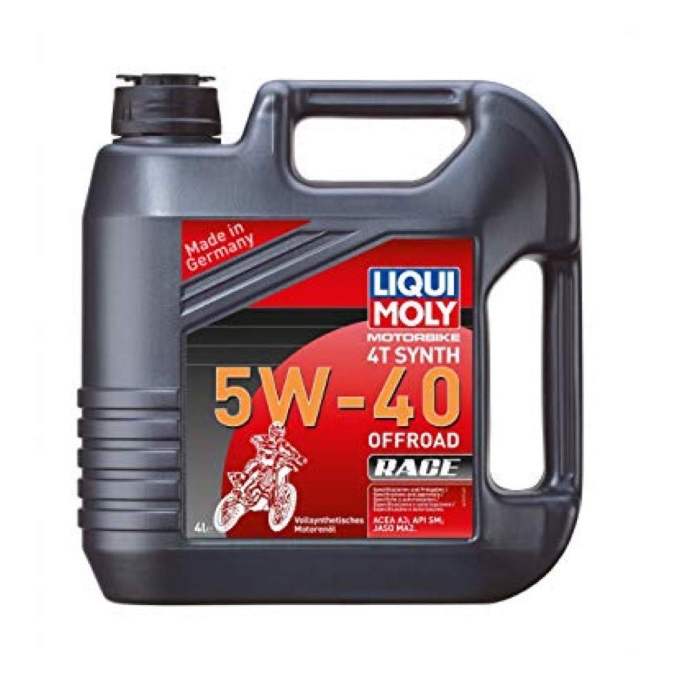 LIQUI MOLY Motorbike 4T Synth 5W-40 Offroad Race | 4 L | Motorrad vollsynthetisches Motoröl | Art.-Nr.: 3019, farblos LIQUI MOLY Motorbike 4T Synth 5W-40 Offroad Race | 4 L | Motorrad vollsynthetisches Motoröl | Art.-Nr.: 3019, farblos von Liqui Moly