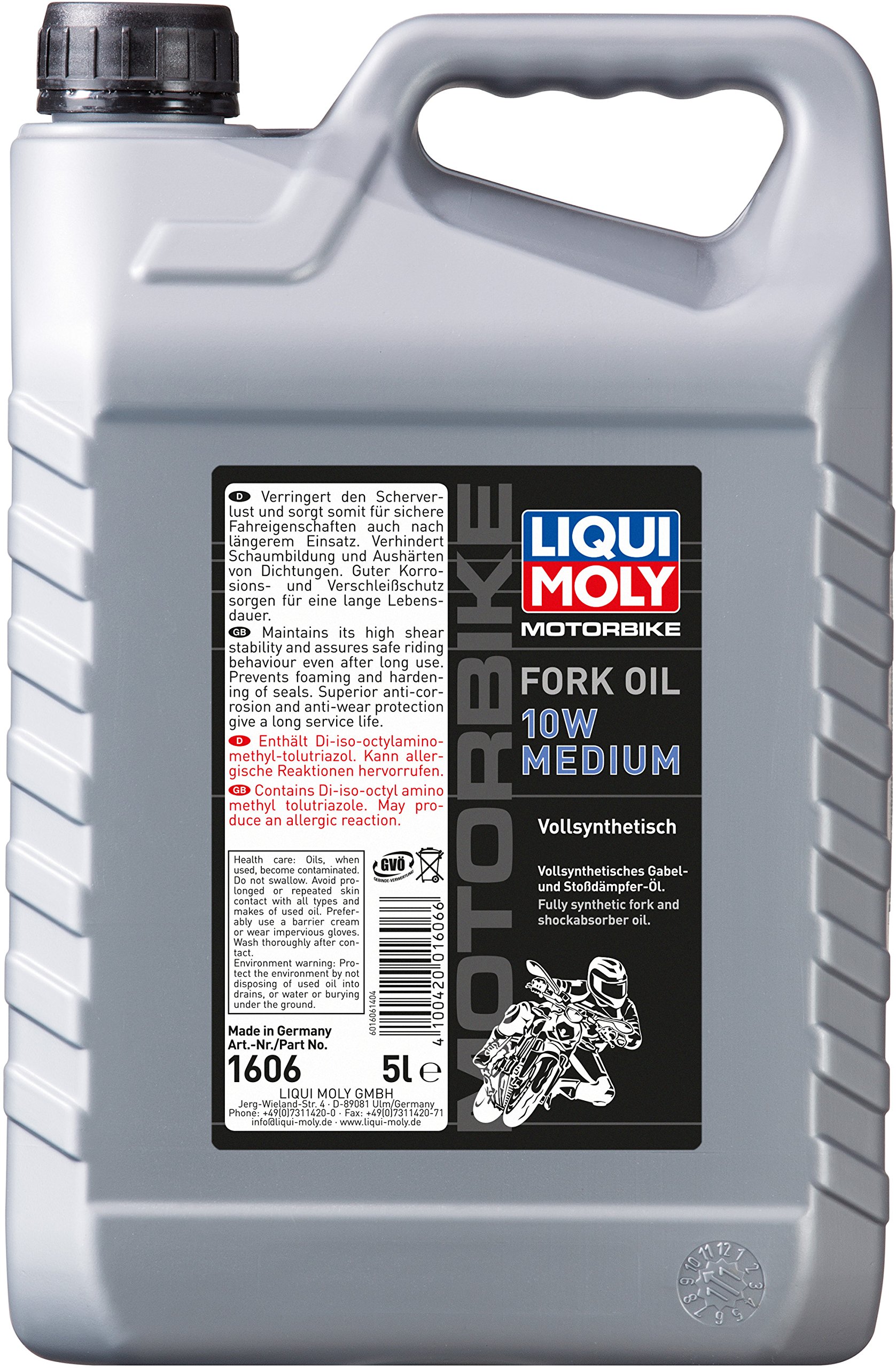 LIQUI MOLY Motorbike Fork Oil 10W medium | 5 L | Motorrad Gabelöl | Art.-Nr.: 1606 von Liqui Moly