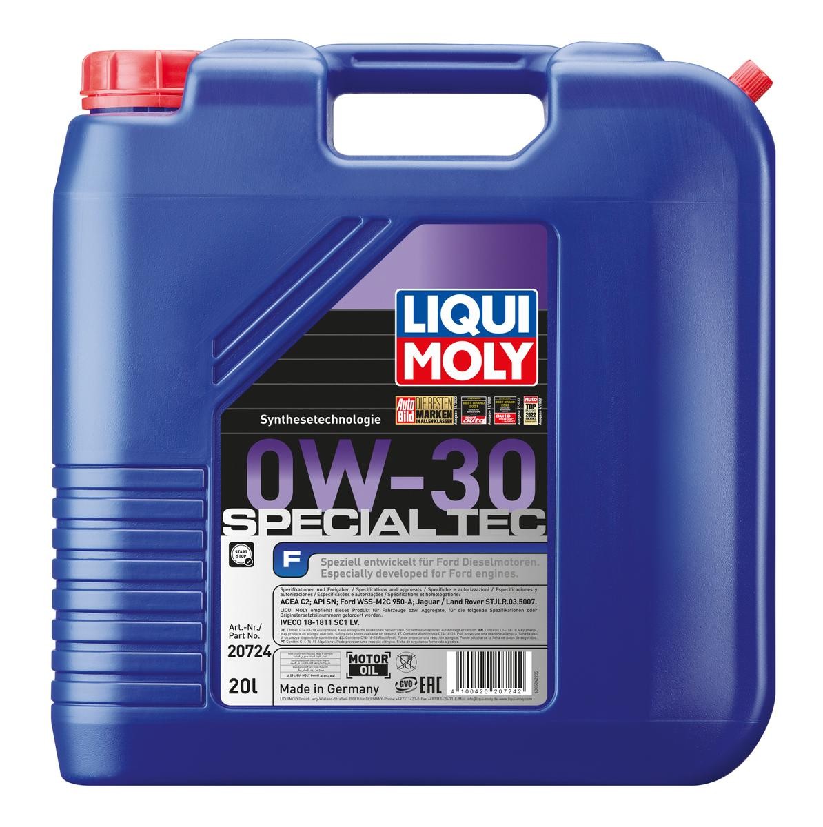 LIQUI MOLY Motoröl FORD,HYUNDAI,PEUGEOT 20724 Motorenöl,Öl,Öl für Motor LIQUI MOLY Motoröl FORD,HYUNDAI,PEUGEOT 20724 Motorenöl,Öl,Öl für Motor von Liqui Moly