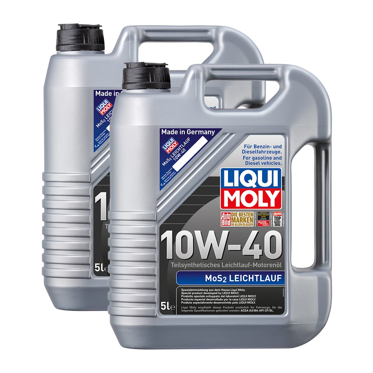 2x LIQUI MOLY 1092 MoS2 Leichtlauf 10W-40 Motoröl 5L von LIQUI-MOLY_bundle