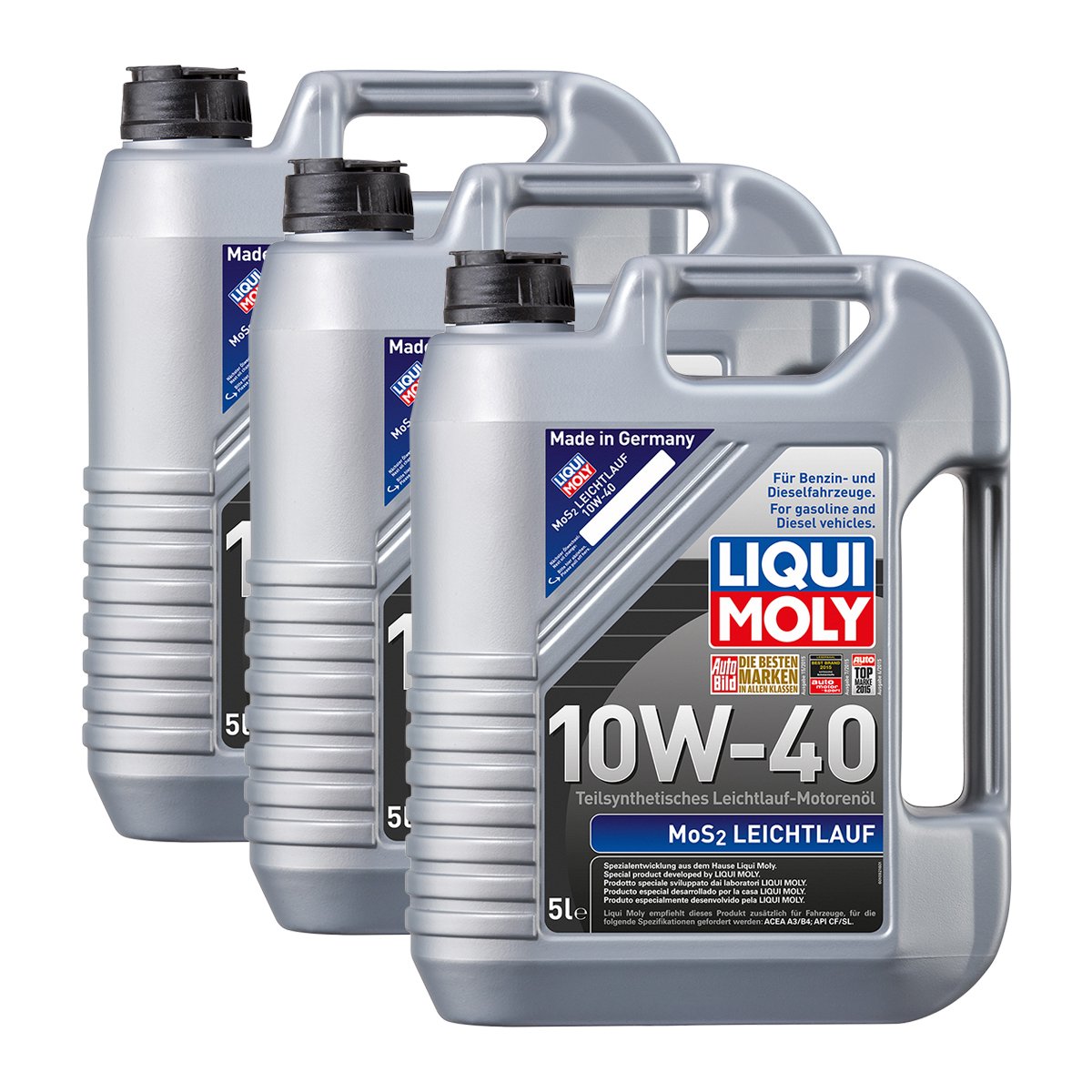 3x LIQUI MOLY 1092 MoS2 Leichtlauf 10W-40 Motoröl 5L von LIQUI-MOLY_bundle