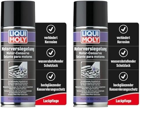 LIQUI MOLY Motorversiegelung, Art.-Nr. 3327 I 400 ml hochglänzender Motorlack zur Motorraum-Konservierung I Wasserabweisender Motor-Schutzlack zum Schutz vor Nässe, Korrosion & Schmutz I Motorpflege von Liqui Moly