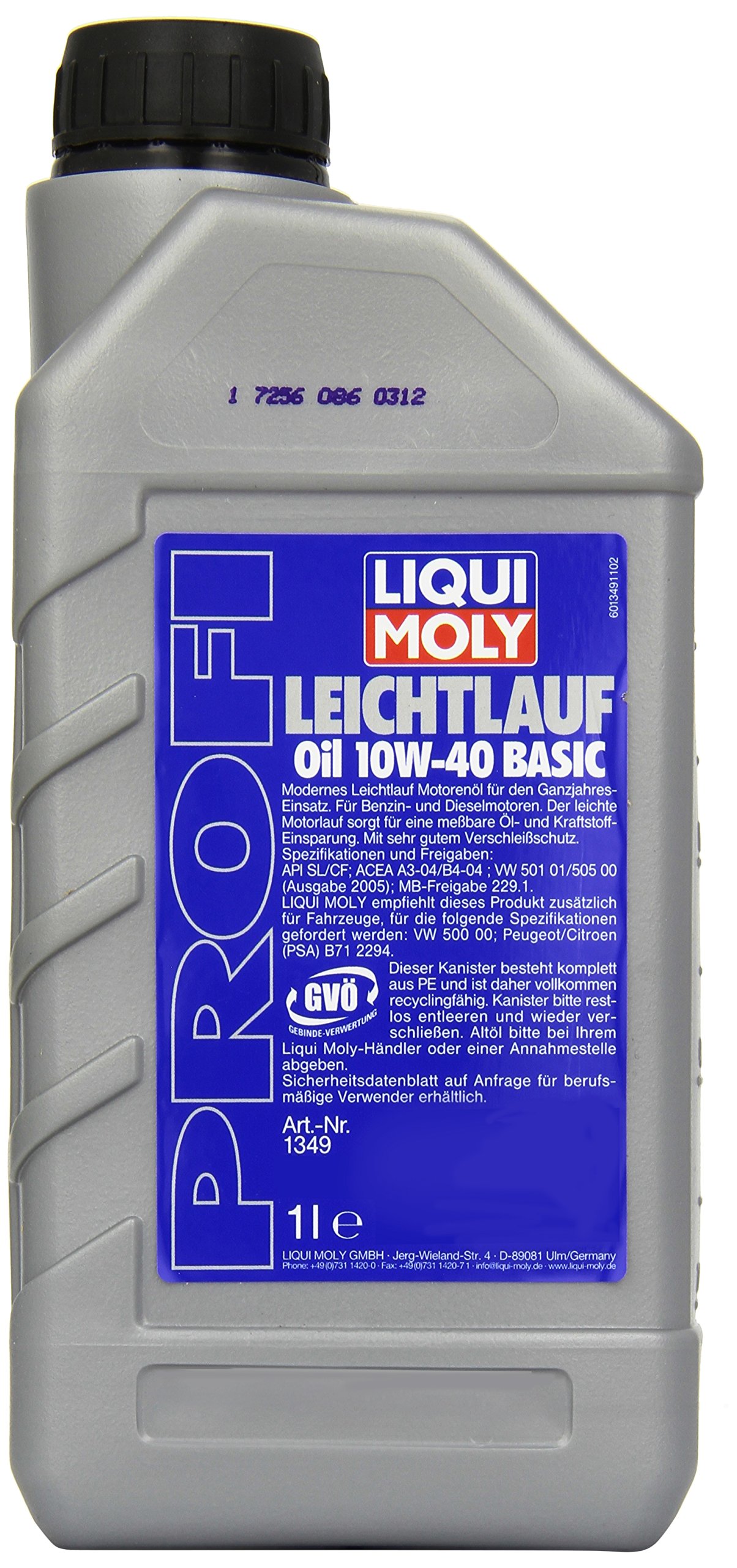 LIQUI MOLY Profi Leichtlauf 10W-40 Basic | 1 L | Synthesetechnologie Motoröl | Art.-Nr.: 1349 von Liqui Moly