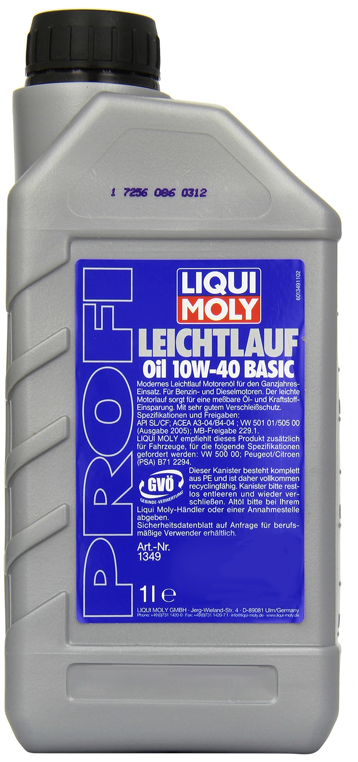LIQUI MOLY Profi Leichtlauf 10W-40 Basic | 1 L | Synthesetechnologie Motoröl | Art.-Nr.: 1349, farblos LIQUI MOLY Profi Leichtlauf 10W-40 Basic | 1 L | Synthesetechnologie Motoröl | Art.-Nr.: 1349, farblos von Liqui Moly