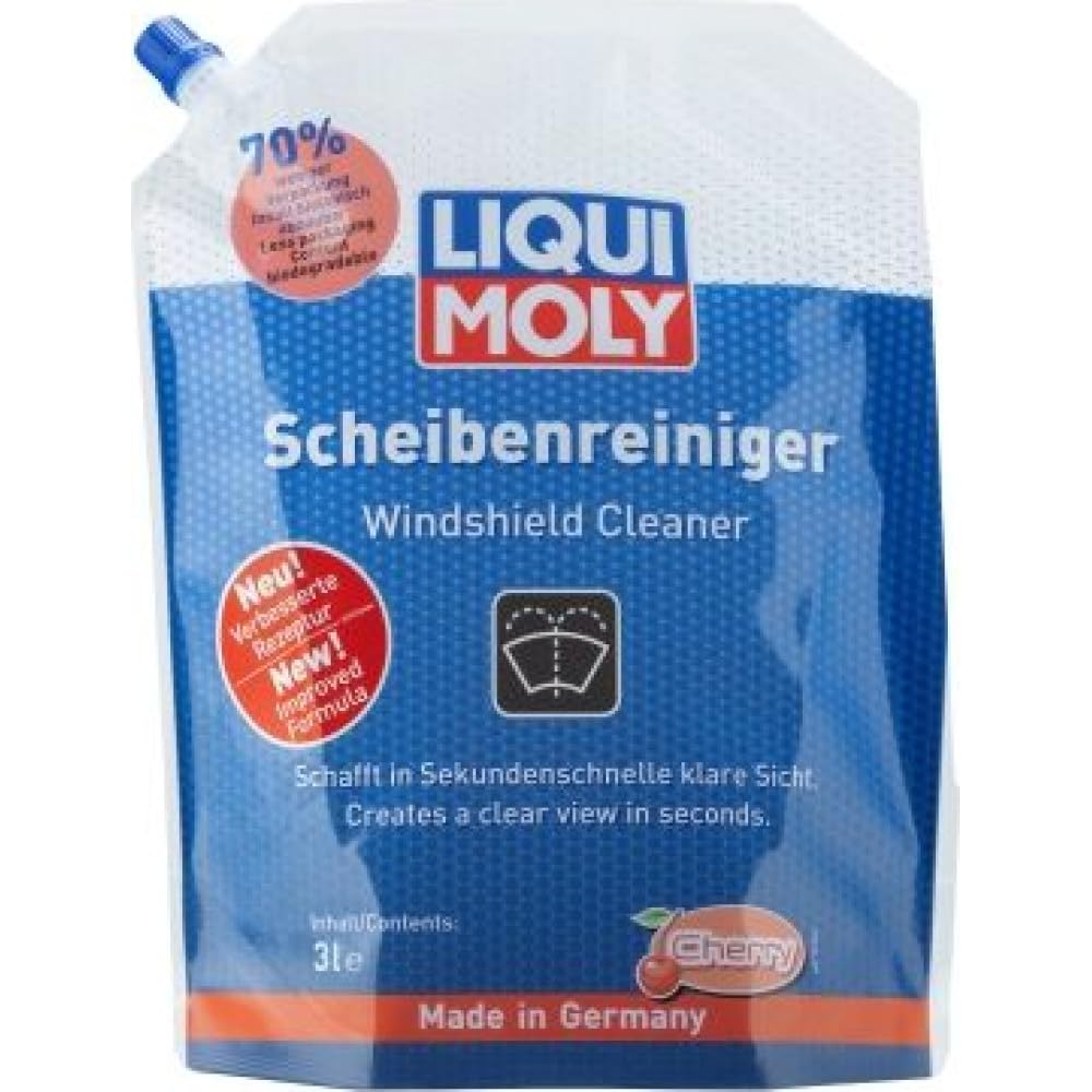 LIQUI MOLY Scheibenwischwasser Cherry, Art.-Nr.: 21707 I 3 L Scheibenreiniger gebrauchsfertig I Streifenfreier, schonender Wischwasserzusatz I Mit Kirsch-Duft I LED- bzw. Xenon-Scheinwerfer geeignet LIQUI MOLY Scheibenwischwasser Cherry, Art.-Nr.: 21707 I 3 L Scheibenreiniger gebrauchsfertig I Streifenfreier, schonender Wischwasserzusatz I Mit Kirsch-Duft I LED- bzw. Xenon-Scheinwerfer geeignet von Liqui Moly