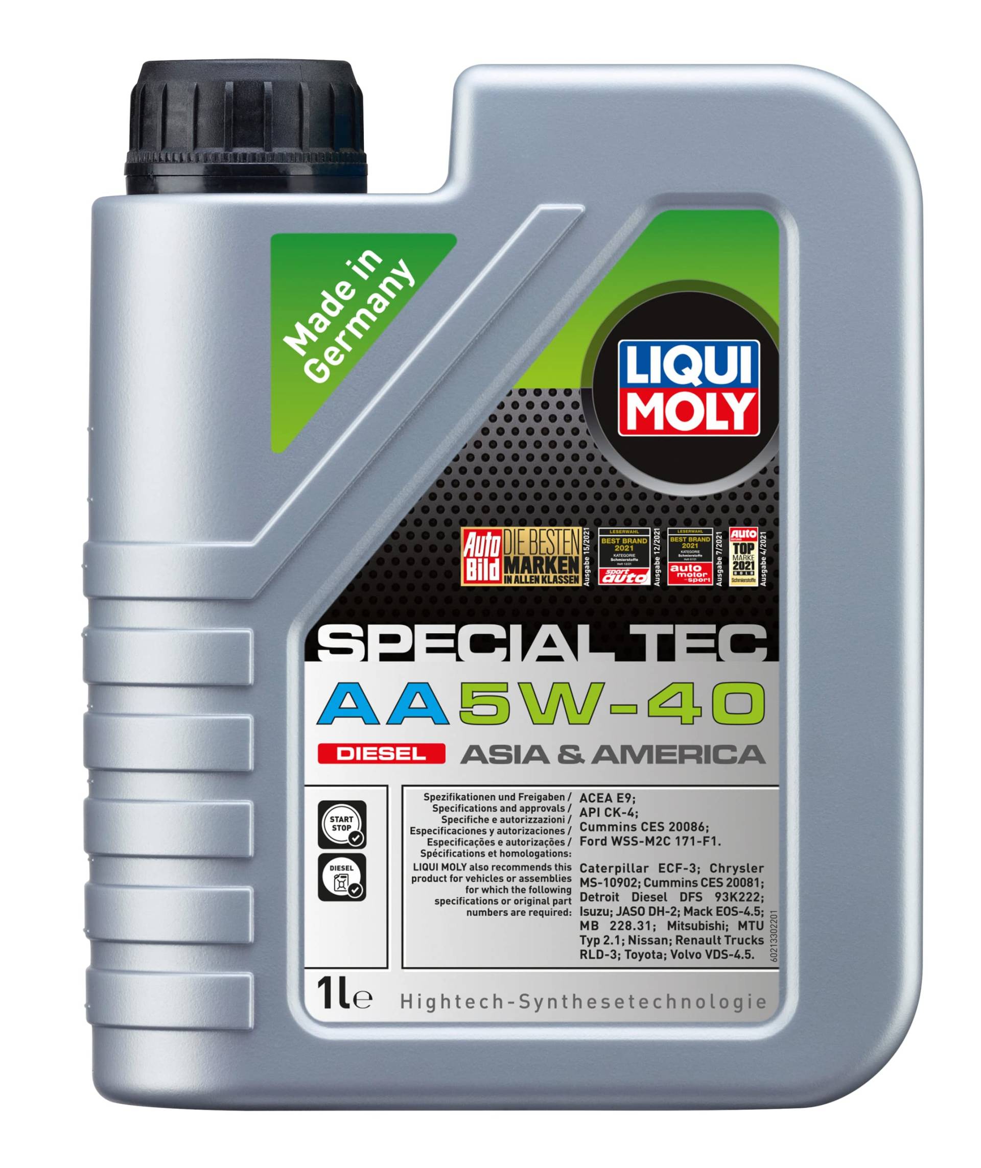 LIQUI MOLY Special Tec AA 5W-40 Diesel | 1 L | Synthesetechnologie Motoröl | Art.-Nr.: 21330 LIQUI MOLY Special Tec AA 5W-40 Diesel | 1 L | Synthesetechnologie Motoröl | Art.-Nr.: 21330 von Liqui Moly