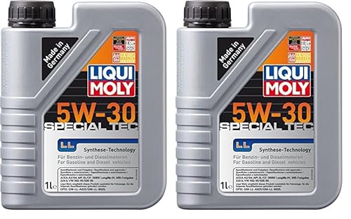 LIQUI MOLY Special Tec LL 5W-30 | 1 L | Synthesetechnologie Motoröl | Art.-Nr.: 1192, farblos (Packung mit 2) von Liqui Moly