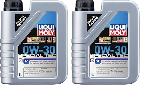 LIQUI MOLY Special Tec V 0W-30 | 1 L | Synthesetechnologie Motoröl | Art.-Nr.: 3768, farblos (Packung mit 2) von Liqui Moly