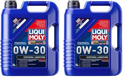 LIQUI MOLY Synthoil Longtime Plus 0W-30 | 5 L | vollsynthetisches Motoröl | Art.-Nr.: 1151, farblos (Packung mit 2) von Liqui Moly