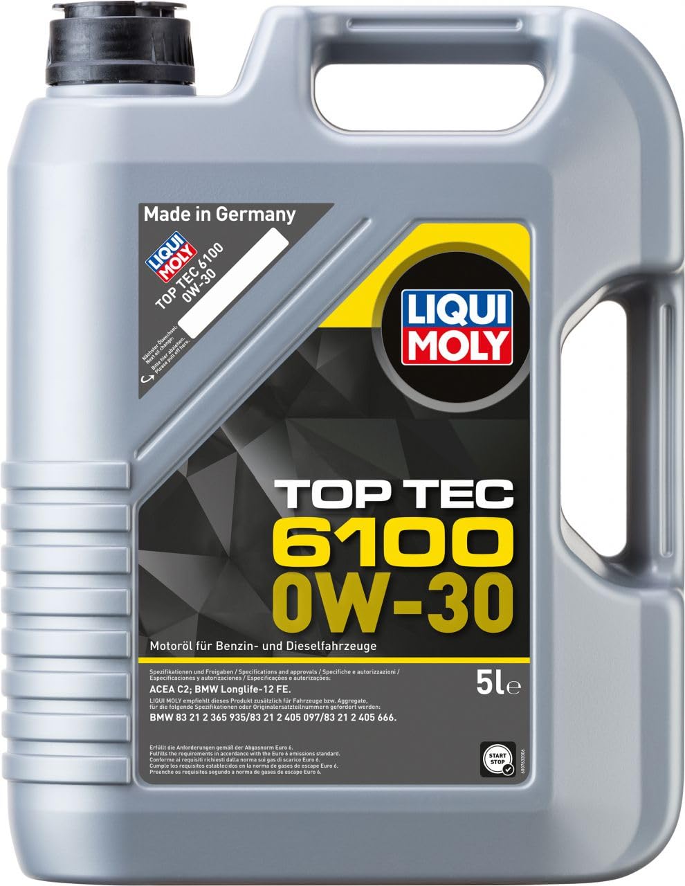LIQUI MOLY Top Tec 6100 0W-30 | 5 L | Synthesetechnologie Motoröl | Art.-Nr.: 20771, farblos LIQUI MOLY Top Tec 6100 0W-30 | 5 L | Synthesetechnologie Motoröl | Art.-Nr.: 20771, farblos von Liqui Moly