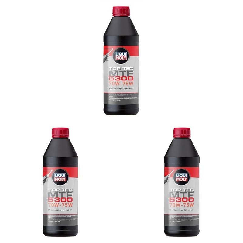 LIQUI MOLY Top Tec MTF 5300 70W-75W | 1 L | Getriebeöl | Hydrauliköl | Art.-Nr.: 21359, farblos (Packung mit 3) von Liqui Moly