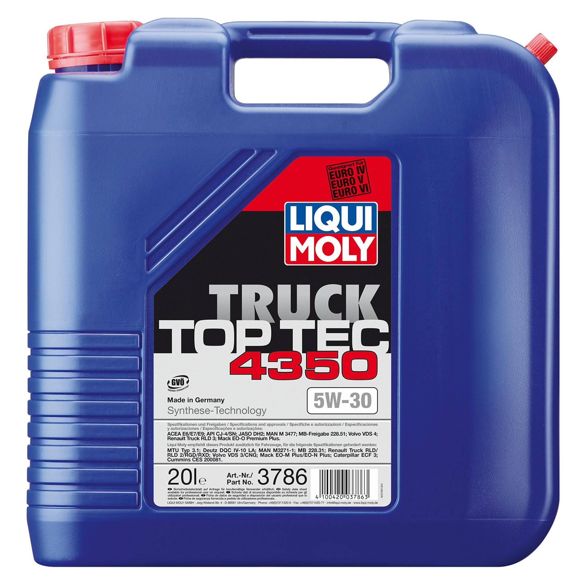 LIQUI MOLY Top Tec Truck 4350 5W-30 | 20 L | Synthesetechnologie Motoröl | Art.-Nr.: 3786 LIQUI MOLY Top Tec Truck 4350 5W-30 | 20 L | Synthesetechnologie Motoröl | Art.-Nr.: 3786 von Liqui Moly