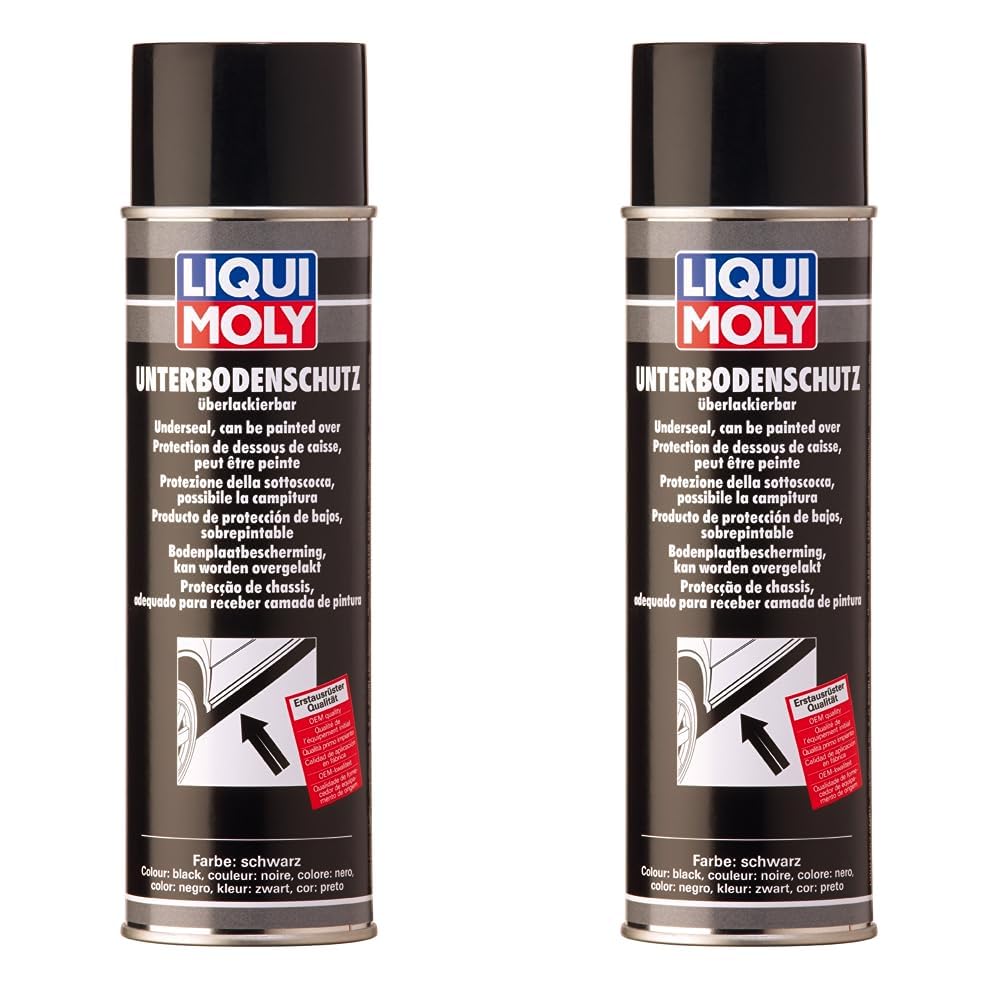LIQUI MOLY Unterbodenschutz schwarz | 500 ml | Karosserieschutz | Unterbodenschutz | Art.-Nr.: 6113 (Packung mit 2) von Liqui Moly