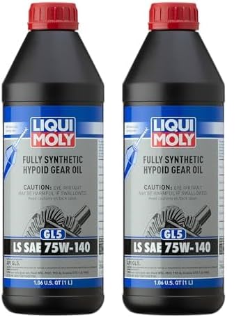 LIQUI MOLY Vollsynthetisches Hypoid-Getriebeöl (GL5) LS SAE 75W-140 | 1 L | Getriebeöl | Hydrauliköl | Art.-Nr.: 4421, farblos (Packung mit 2) von Liqui Moly