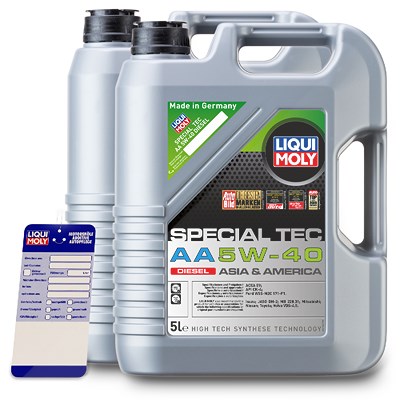Liqui Moly 10 L Special Tec AA 5W-40 Diesel + Ölwechsel-Anhänger [Hersteller-Nr. 21332] von Liqui Moly