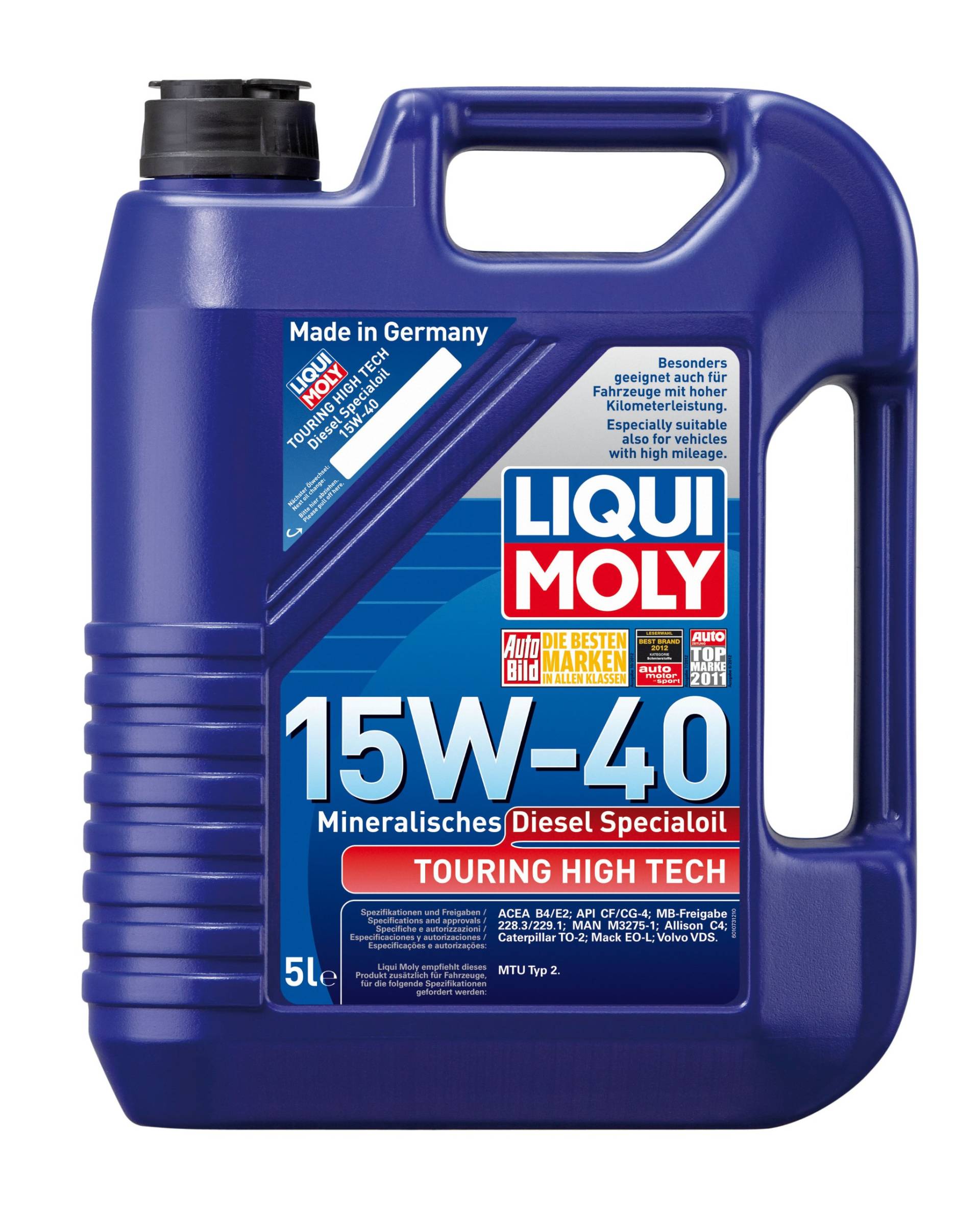 LIQUI MOLY Touring High Tech Diesel Specialoil 15W-40 | 5 L | mineralisches Motoröl | Art.-Nr.: 1073 von Liqui Moly