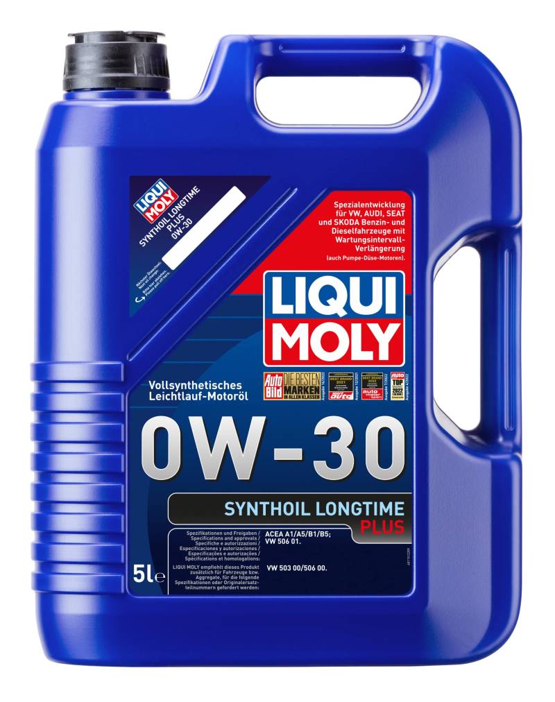 LIQUI MOLY Synthoil Longtime Plus 0W-30 | 5 L | vollsynthetisches Motoröl | Art.-Nr.: 1151, farblos von Liqui Moly