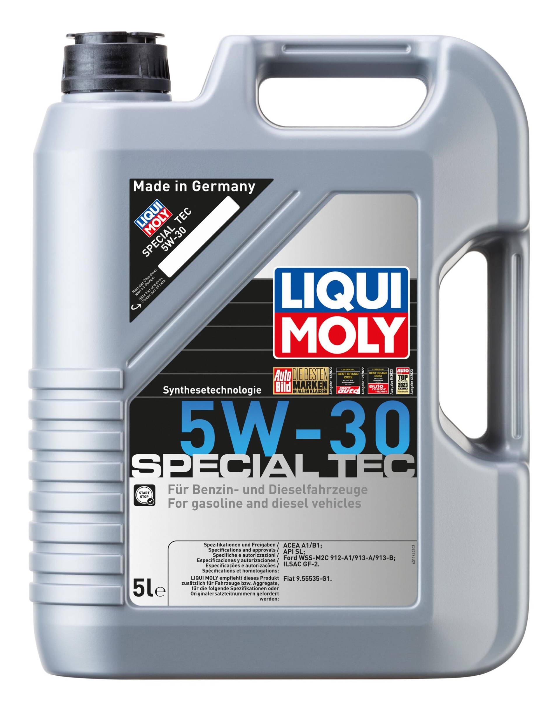 LIQUI MOLY Special Tec 5W-30 | 5 L | Synthesetechnologie Motoröl | Art.-Nr.: 1164, farblos LIQUI MOLY Special Tec 5W-30 | 5 L | Synthesetechnologie Motoröl | Art.-Nr.: 1164, farblos von Liqui Moly