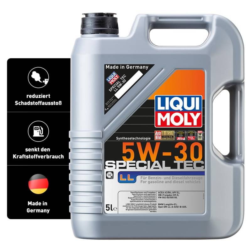 LIQUI MOLY Special Tec LL 5W-30 | 5 L | Synthesetechnologie Motoröl | Art.-Nr.: 1193, farblos von Liqui Moly