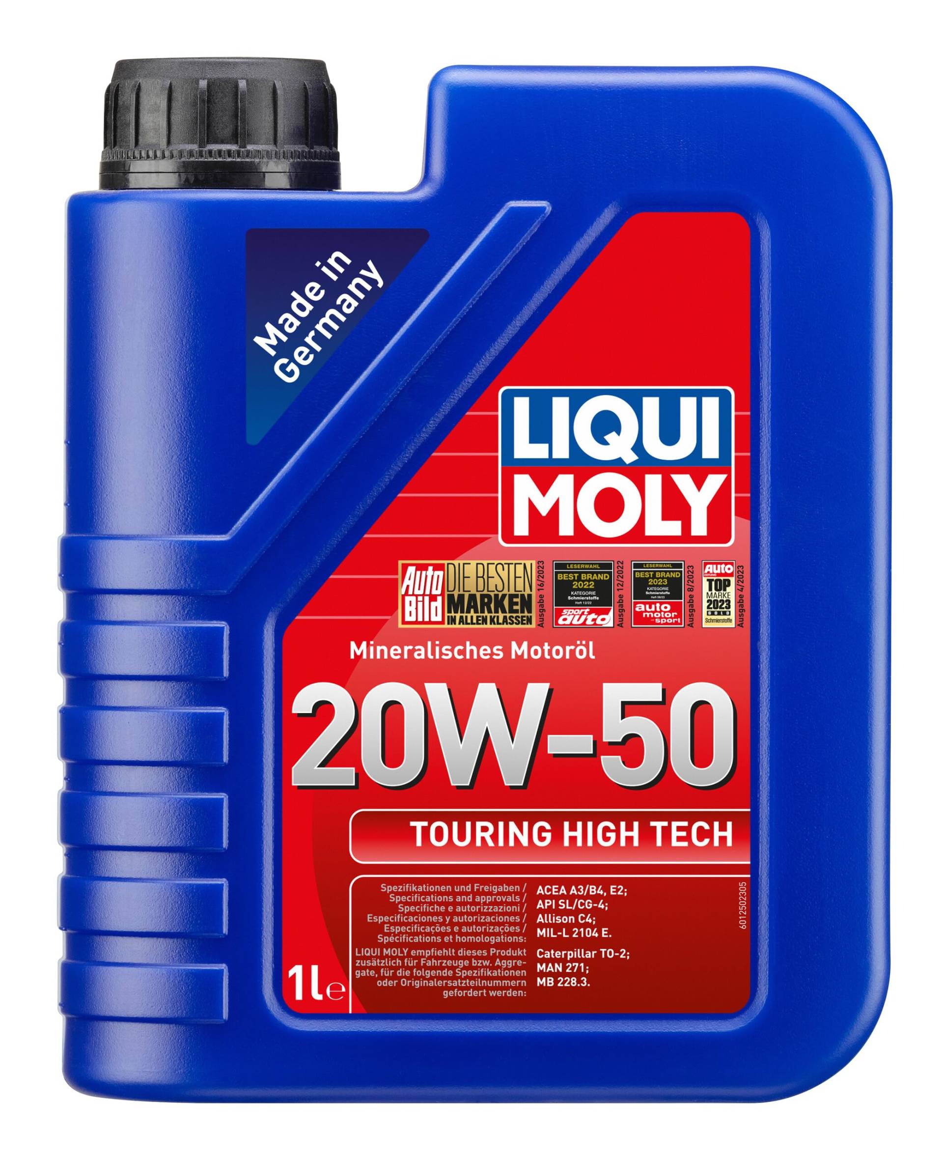 LIQUI MOLY Touring High Tech 20W-50 | 1 L | mineralisches Motoröl | Art.-Nr.: 1250, farblos LIQUI MOLY Touring High Tech 20W-50 | 1 L | mineralisches Motoröl | Art.-Nr.: 1250, farblos von Liqui Moly