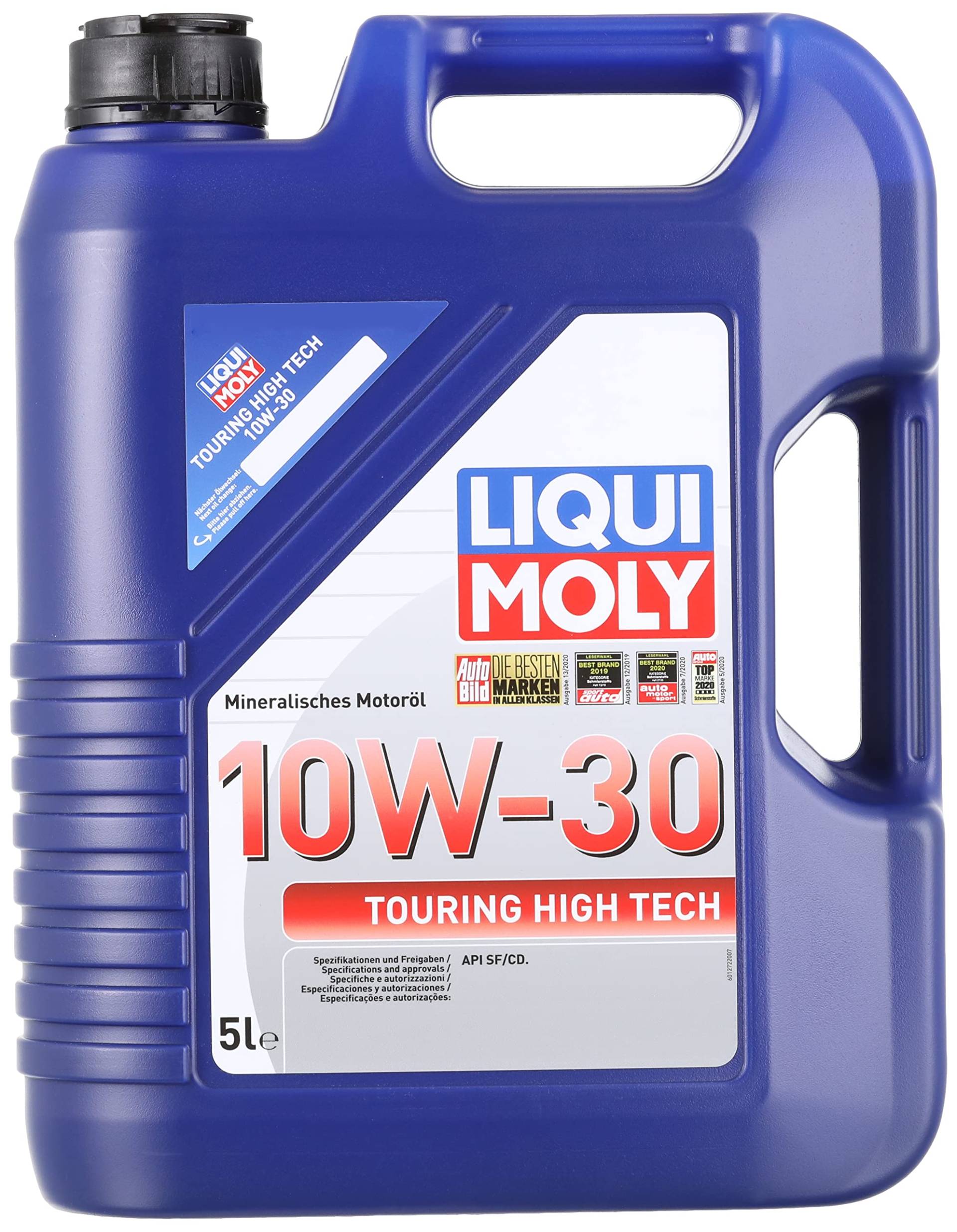 LIQUI MOLY Touring High Tech 10W-30 | 5 L | mineralisches Motoröl | Art.-Nr.: 1272 von Liqui Moly