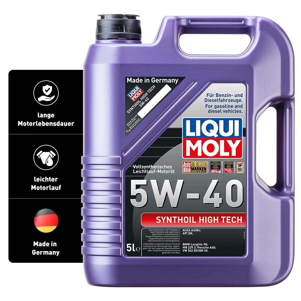 LIQUI MOLY Synthoil High Tech 5W-40 | 5 L | vollsynthetisches Motoröl | Art.-Nr.: 1307 von Liqui Moly