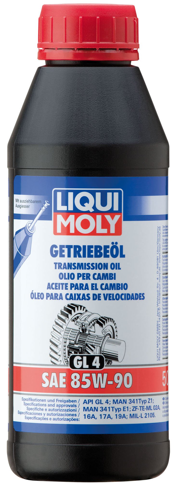LIQUI MOLY Getriebeöl (GL4) SAE 85W-90 | 500 ml | Getriebeöl | Hydrauliköl | Art.-Nr.: 1403 von Liqui Moly