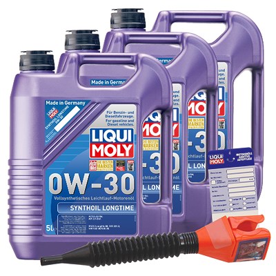 Liqui Moly 15 L Synthoil Longtime 0W-30 + Ölwechsel-Anhänger von Liqui Moly