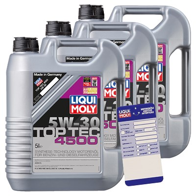 Liqui Moly 15 L Top Tec 4500 5W-30 + Ölwechsel-Anhänger von Liqui Moly
