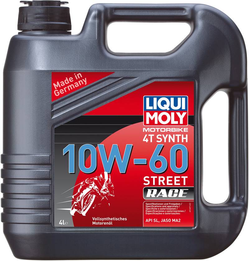 LIQUI MOLY Motorbike 4T Synth 10W-60 Street Race | 4 L | Motorrad 4-Takt-Öl | Art.-Nr.: 1687 von Liqui Moly