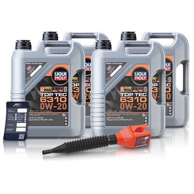 Liqui Moly 20 L Top Tec 6310 0W-20 + Ölwechsel-Anhänger + Einfülltrichter Liqui Moly 20 L Top Tec 6310 0W-20 + Ölwechsel-Anhänger + Einfülltrichter von Liqui Moly