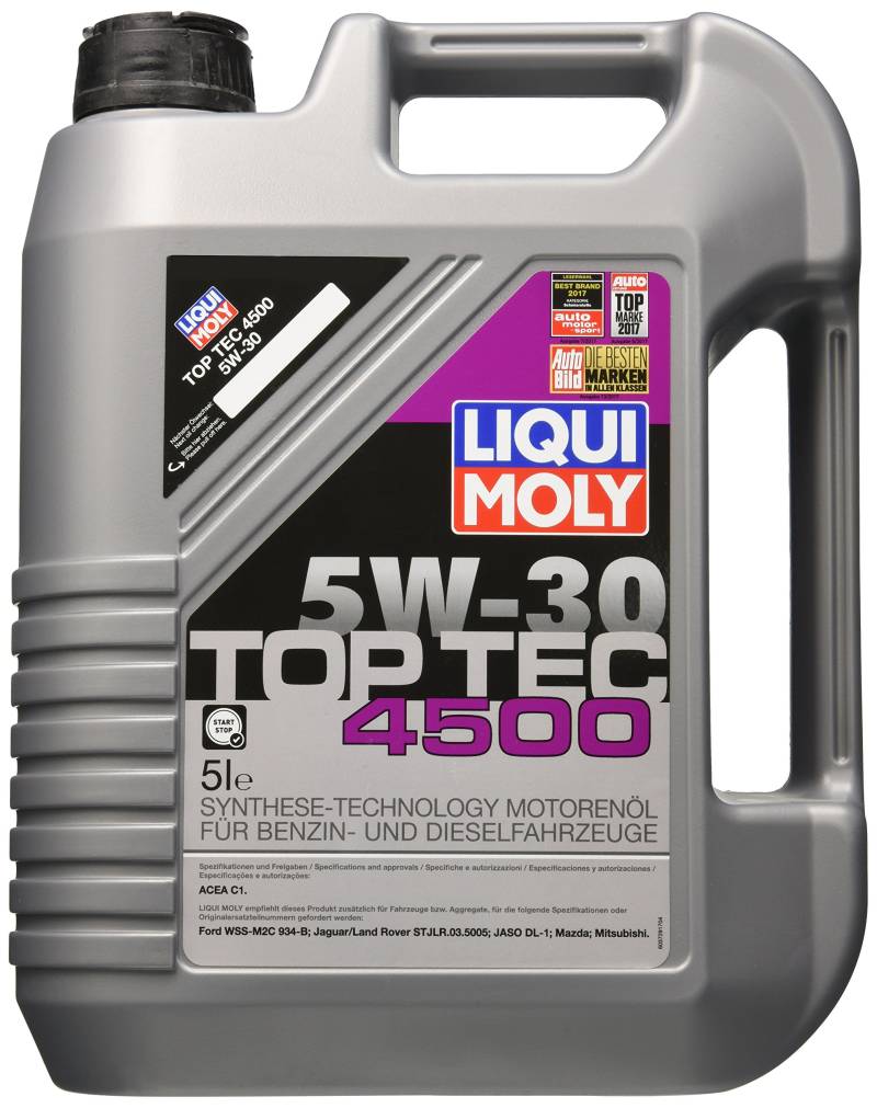 Liqui Moly Motoröl 5W-30 5L Top Tec 4500 Acea C1 Motorenöl Schmieröl von Liqui Moly