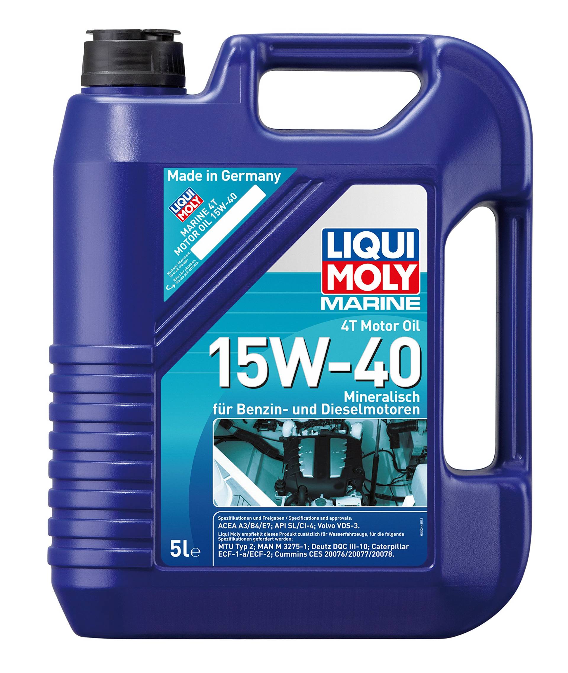 LIQUI MOLY Marine 4T Motor Oil 15W-40 | 5 L | Boot mineralisches Motoröl | Art.-Nr.: 25016 von Liqui Moly