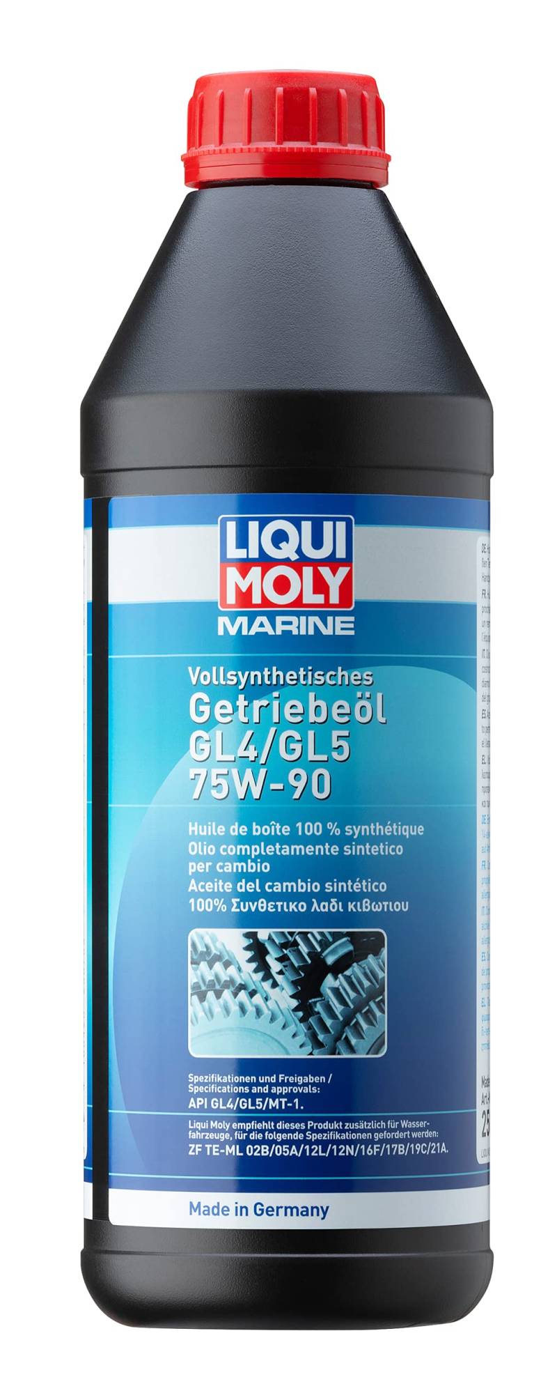 LIQUI MOLY Marine Vollsynthetisches Getriebeöl GL4/GL5 75W-90 | 1 L | Boot Getriebeöl | Art.-Nr.: 25070 von Liqui Moly